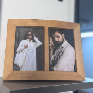 Solid Wood Double Photo Frame