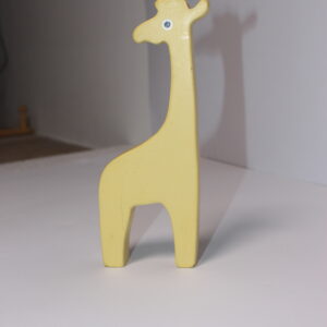 Wooden Yellow Giraffe Figurine