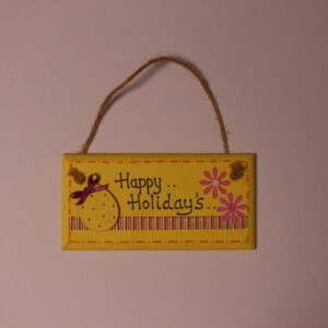 "Happy Holidays" Wooden Plaque