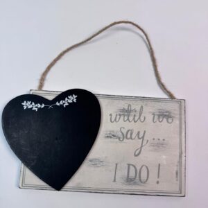 Rustic Wooden Wedding Countdown Sign with Chalkboard