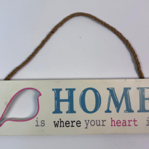 Rustic Wooden Hanging Plaque with Bird Motif – Farmhouse Wall Decor